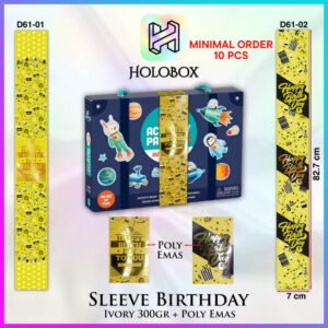 SLEEVE HAPPY BRITHDAY|SLEEVE ULTAH|PAPERBELT ULANG TAHUN|PAPER BELT - D61