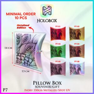 Pillow Box hologram - Kotak kado Souvenir Gift Box | P7