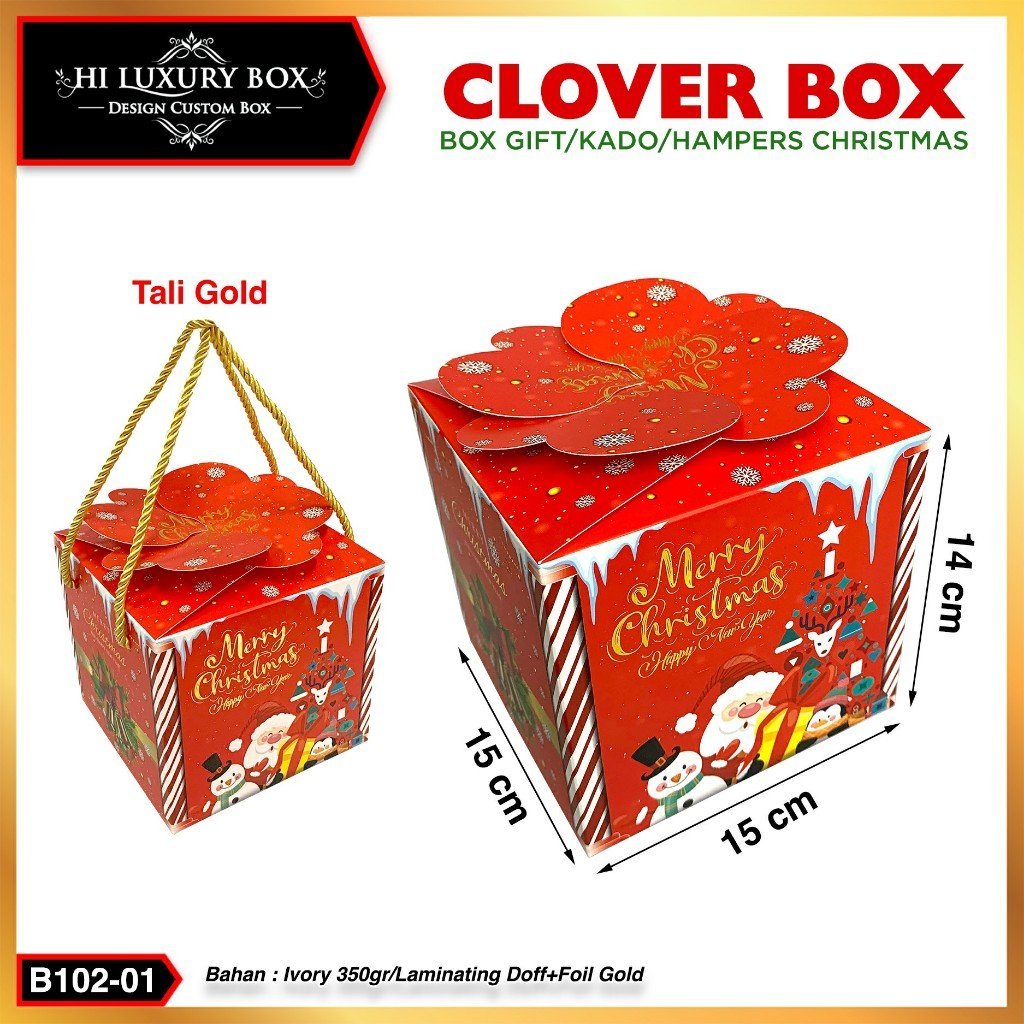 Box Natal/Kotak Hampers/Toples 500gr/Dus Kue/Toples Bulat/B102