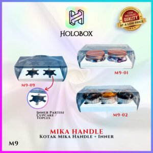 Box Mika / Kotak Kue Mika / Box Cupcake + Tatakan / Packaging Mika / M9