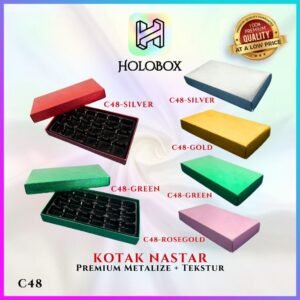Box Coklat/Tray Mika/Box Hologram/Kotak Kue/Serbaguna C48