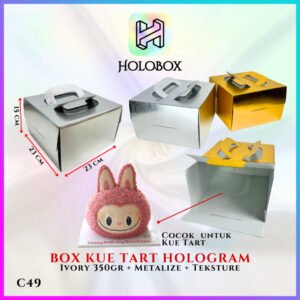 Kotak Kue - Box Hologram - Box Premium - Kue Tart - Loyang 22x22 - C49