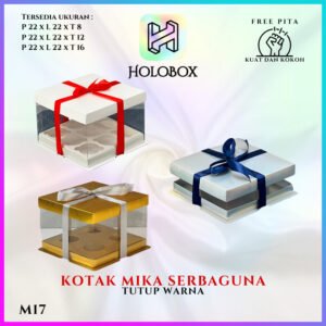 Box Mika / Kotak Kue Mika / Box Cupcake + Tatakan / Packaging Mika /22X22/M17