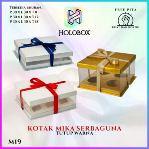 Box Mika / Kotak Kue Mika / Box Toples + Tatakan / Packaging Mika /30X30/ M19