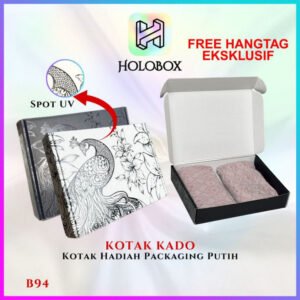 Box Kado - Mailer Box Spot UV Hitam - Kotak Hadiah Premium - B94
