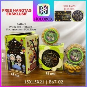 Box Toples 500 gr isi 3 / Hampers Lebaran / Dus Eid Mubarak / Kotak Idul Fitri / B67