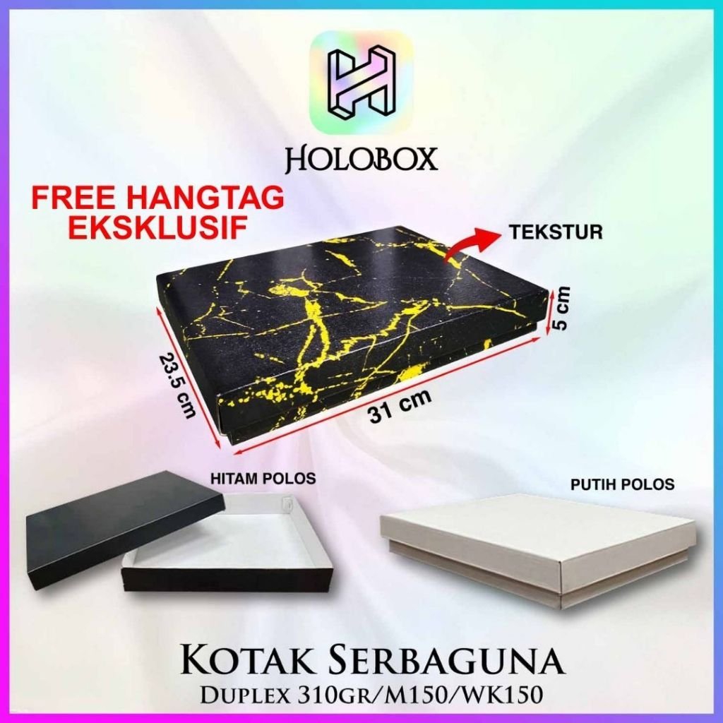 Kotak Serbaguna/Kotak Kado/Baju/Box Hampers/Kaos Uk 31x23.5x5 cm| B52