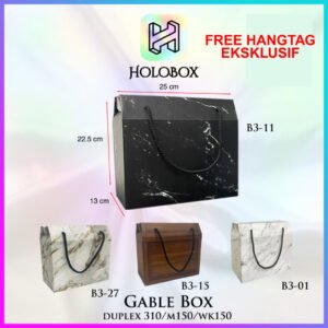 Kotak Kado Mika Packaging Kue Tutup Hologram Spot Uv Box Uk 22x22