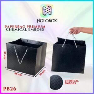 Paper Bag Hadiah Jumbo/ Premium Gift Bag/ Tas Kado Jinjing/ Chemical Embos/ 35x30x30/ PB26