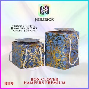 Clover Box Flower Brown| Wadah Box Toples | 500 Gram Mewah | B119