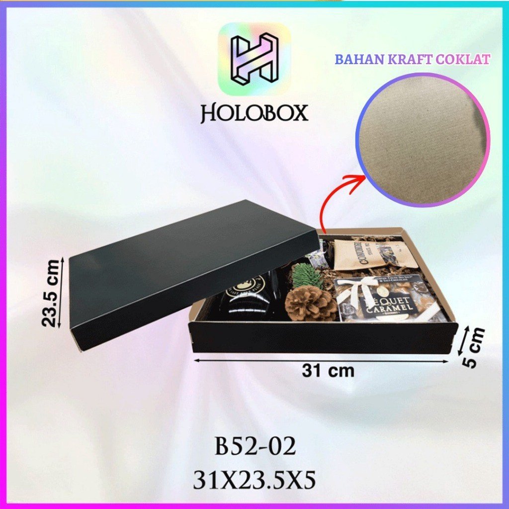 Kotak Serbaguna/Kotak Kado/Baju/Box Hampers/Kaos Uk 31x23.5x5 cm| B52 - Image 5