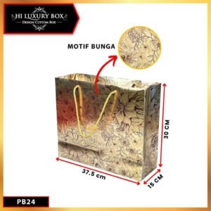 Paper Bag Hadiah Jumbo  Motif Metalize Bunga Gift Bag Tas Kado Jinjing|PB24