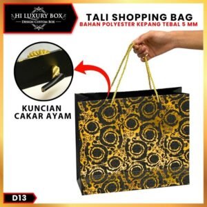 Tali Kepang | Tali Sumbu | Tali Polyester | Hitam | Murah 5 mm