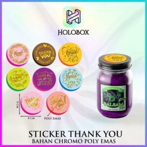 Sticker Thank You | Sticker Hologram | Murah 5x15 Sticker Ucapan Thank You Sticker Panjang