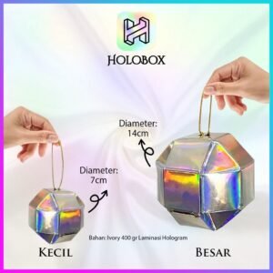 Hologram Ball Chrismast - Aksesoris Hiasan Natal - D44