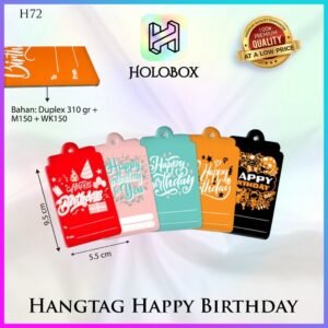 Hangtag|Hangtag Murah|Hangtag Happy Birthday|Hangtag Ulang Tahun|H72