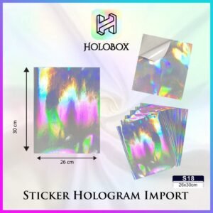 Stiker Hologram|Lembaran|Import|Label|Murah|Aksesoris|26X30CM|S18
