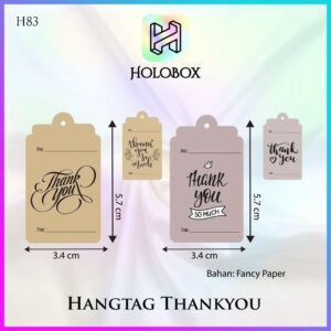 Hangtag|Hangtag Murah|Hangtag Thank You|Hangtag Terima Kasih|H83