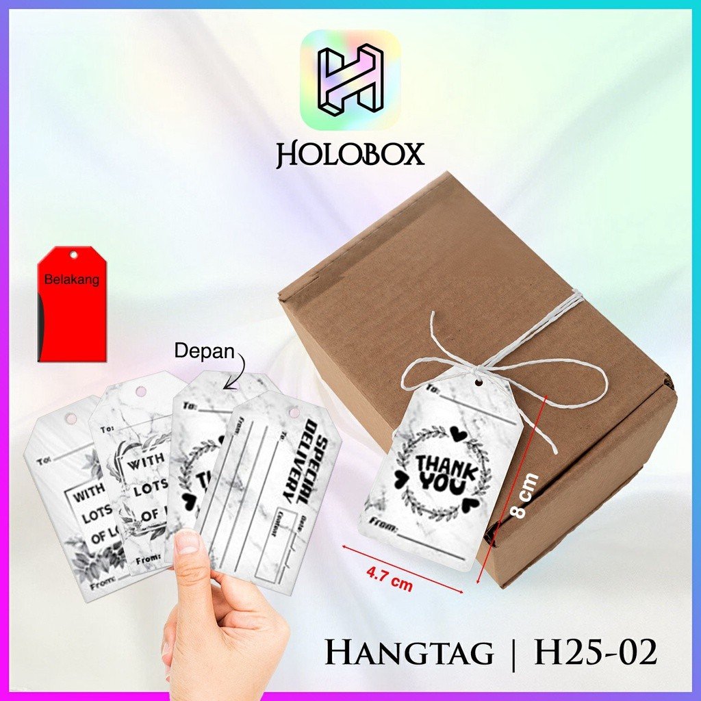 Hang Tag Label baju - Hang Tag Motif 4,7x8 | H25 - Image 3