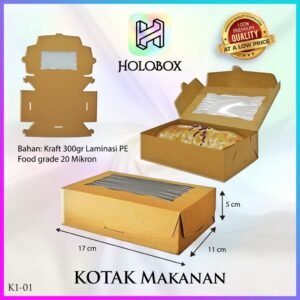 Kotak kue 3 lapis - Box Roti / Bolu - Box Cake - Packaging 5 ukuran|A1
