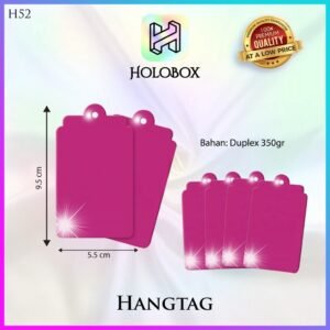 Hangtag Pink | Hangtag Serbaguna | Duplex | 5x8.5 Hangtag Murah