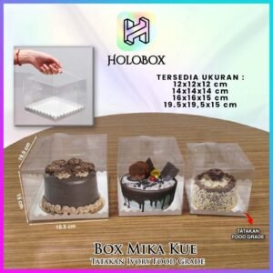 Box Cake Kotak Kue Packaging Mika Transparan Murah M2