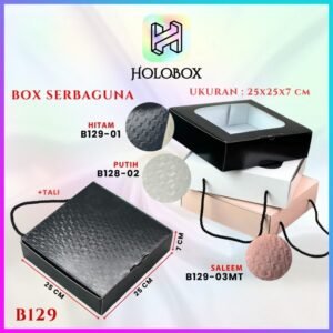 Kotak Kado Hampers Baju / Box Mika Chemical embos / Dus Souvenir / 25X25X7 / B129