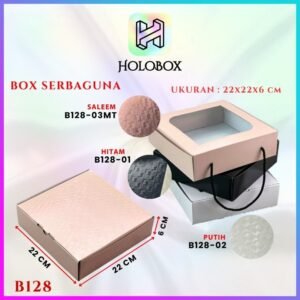 Kotak Kado Hampers Baju / Box Mika Chemical embos / Dus Souvenir / 22x22x6 / B128