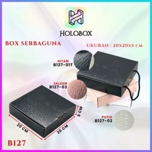 Kotak Kado Baju|Kotak Mika chemical embos|Souvenir|20x20x5|B127