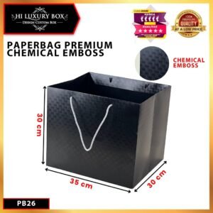 Paper Bag Hadiah Jumbo/ Premium Gift Bag/ Tas Kado Jinjing/ Chemical Embos/ 35x30x30/ PB26