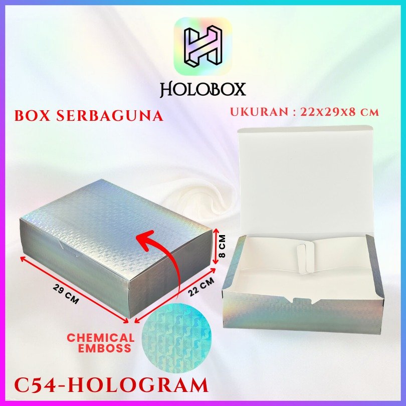 Kotak Box Kado / Chemical Embos / Box Hologram / Gift/ 29x22x8cm/ C54 - Image 4