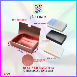 Box Serbaguna Chemical Emboss Ukuran 23 x 13 x 5 cm Kode C59 - Kotak Kado Aesthetic Kekinian