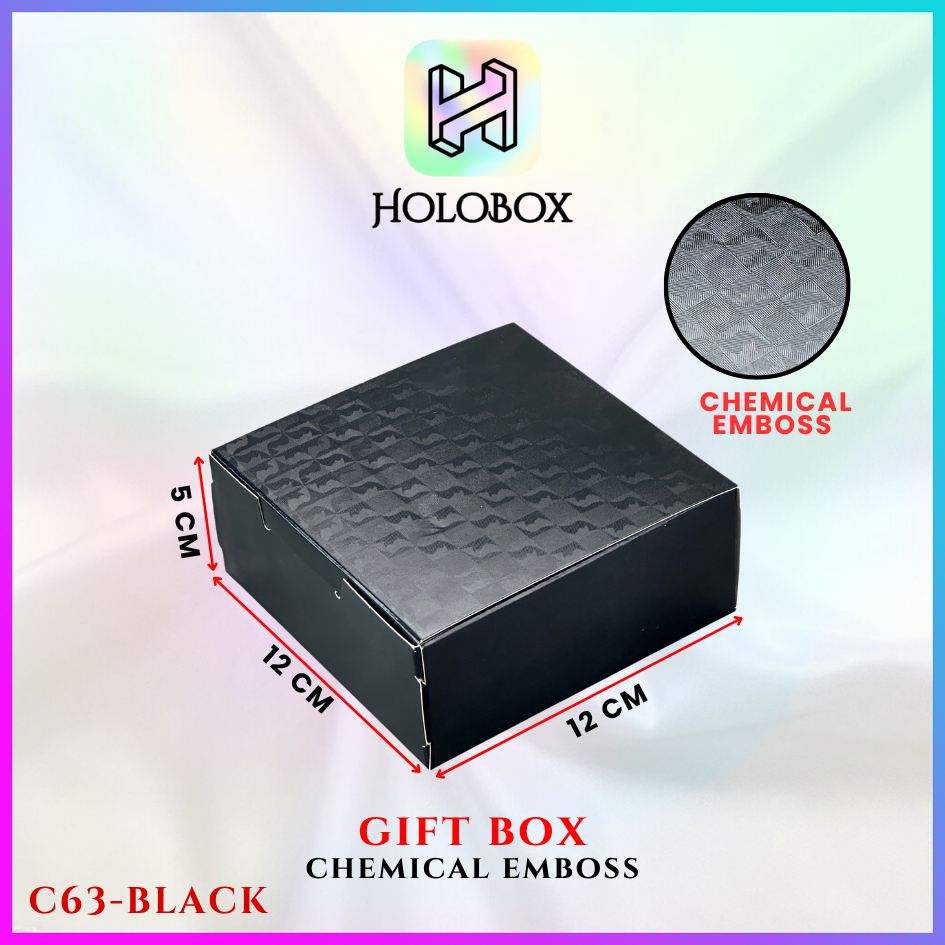 Gift Box Mewah Chemical Emboss - Bikin Kadomu Makin Istimewa Dan Elegan 12x12x5cm - C63 - Image 2