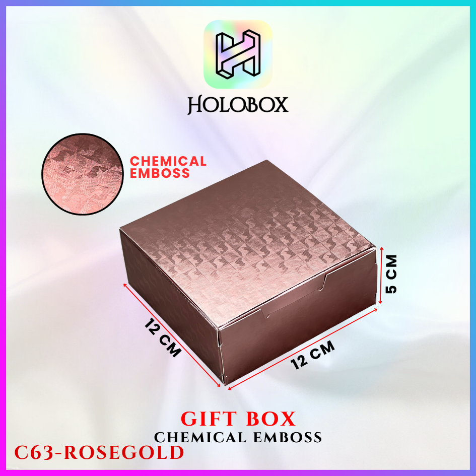 Gift Box Mewah Chemical Emboss - Bikin Kadomu Makin Istimewa Dan Elegan 12x12x5cm - C63 - Image 5