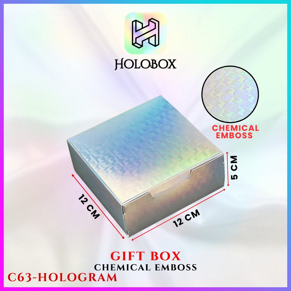 Gift Box Mewah Chemical Emboss - Bikin Kadomu Makin Istimewa Dan Elegan 12x12x5cm - C63 - Image 4