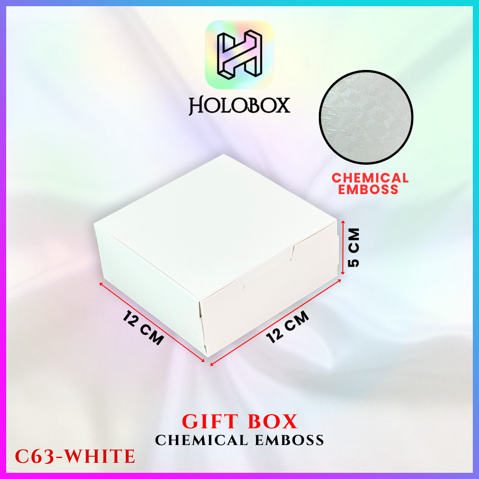 Gift Box Mewah Chemical Emboss - Bikin Kadomu Makin Istimewa Dan Elegan 12x12x5cm - C63 - Image 3