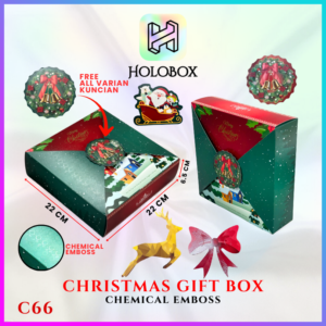 Christmas Gift Box / Kotak Kue Natal / Box Hampers / Premium Box / 22x22x6,5cm / C66