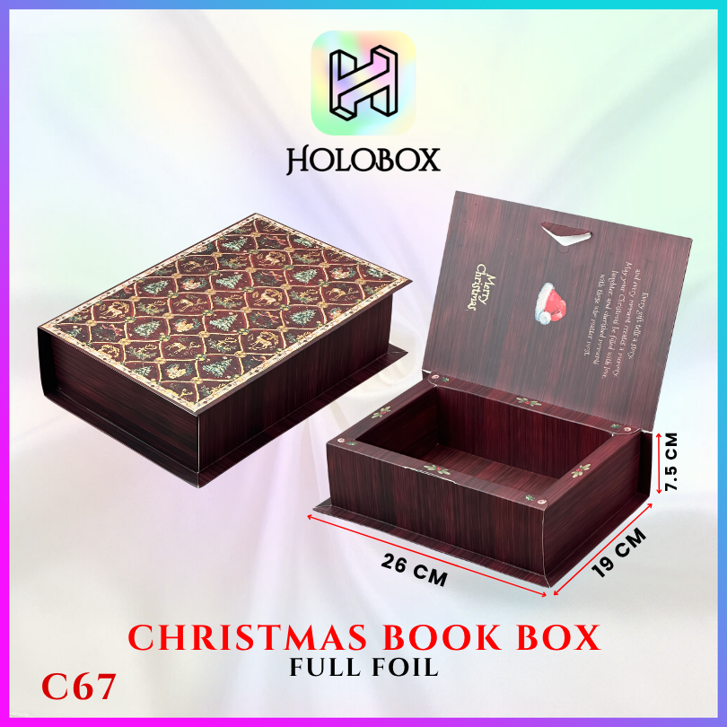 Box Natal Premium / Kotak Buku Natal / Hampers Christmas / Kotak Kue / 26x19x7,5cm / c67 - Image 2