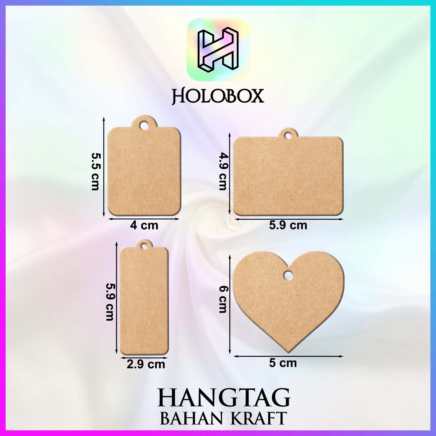 Hang Tag | Label Baju | Hangtag Baju | Hangtag Polos | Kraft | Murah | H8