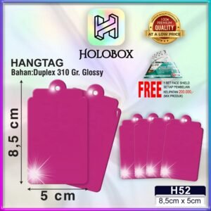 Hangtag Pink | Hangtag Serbaguna | Duplex |  5x8.5 Hangtag Murah
