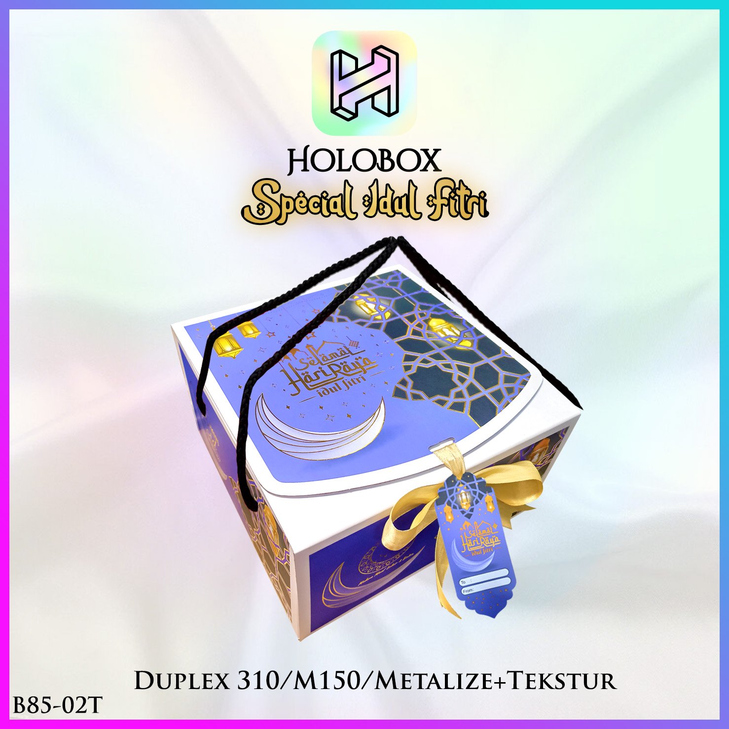 Box Hamper Kotak Lebaran Idul Fitri Dus Packaging Hologram - B85 - Image 6