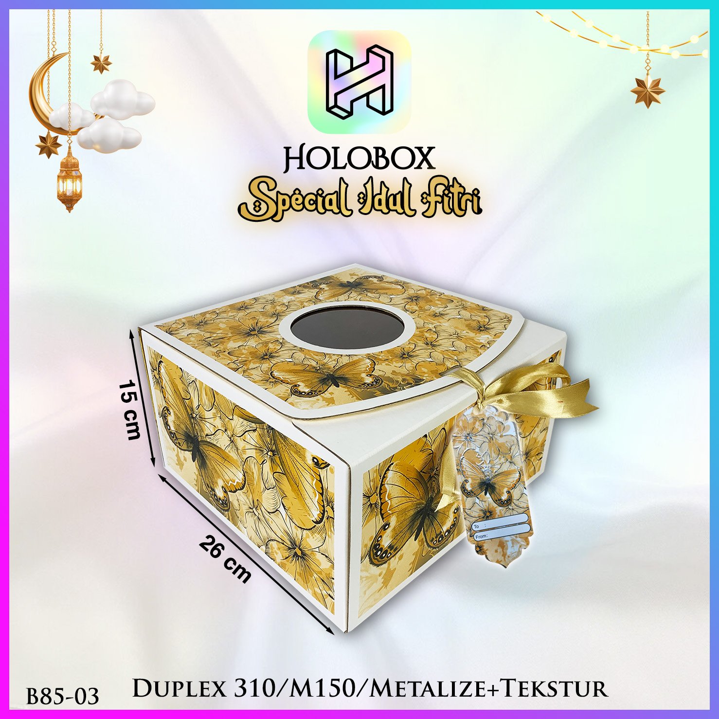 Box Hamper Kotak Lebaran Idul Fitri Dus Packaging Hologram - B85 - Image 7