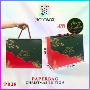 Paper Bag Natal / Crishtmas Edition / Premium / Tas Kado / 37,5x15x30cm / PB28