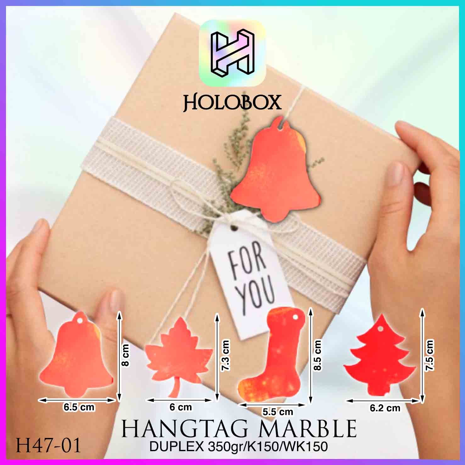 Hangtag|Hangtag Murah|Hangtag Pink|Hangtag Polos|Hangtag Marble H47 - Image 2