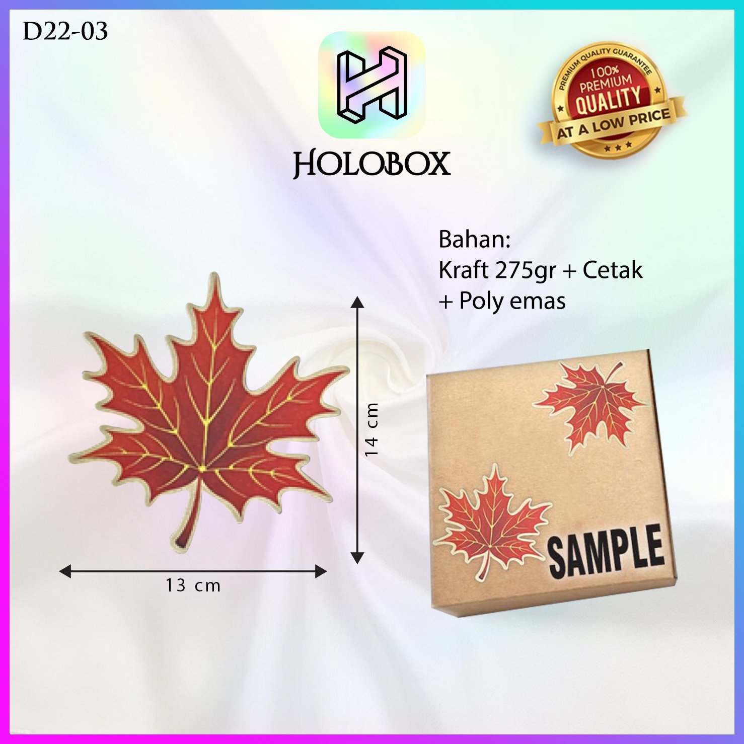 Kertas motif maple|Label|Hiasan Kotak|Hiasan|Hiasan Murah|D22 - Image 4
